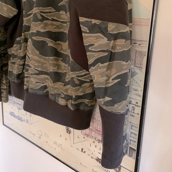 G Raw camo bomber with knit details deep front pockets cotton size M - Picture 3 of 14